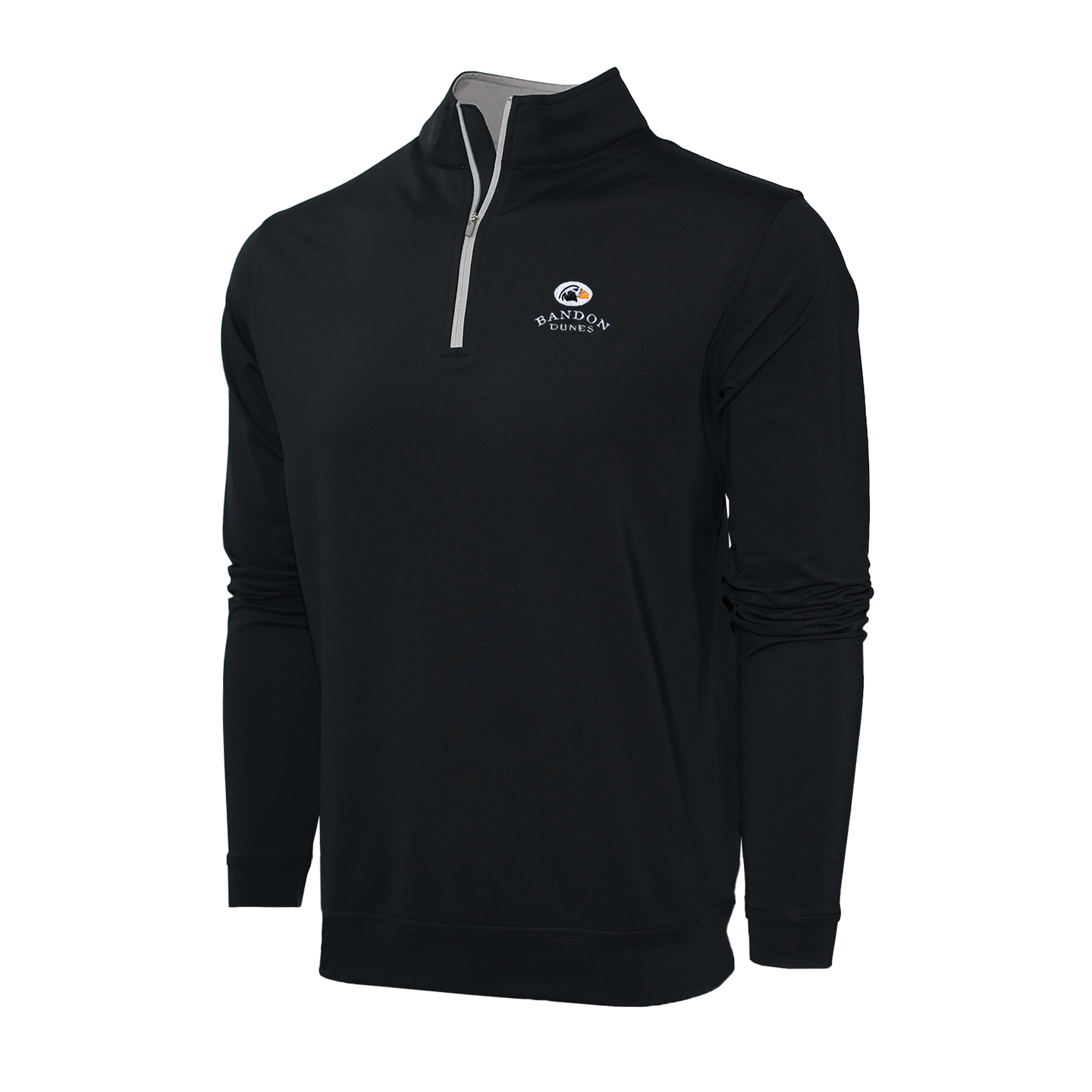 Perth Stretch 1/4 Zip - Black - All Logos